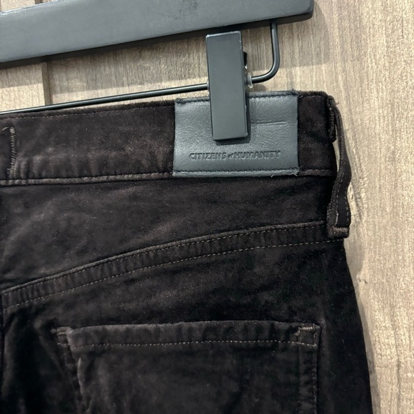 Citizens of Humanity Lilah High Rise Velvet Bootcut Pant Pony Dark Brown Size 27 - Picture 8 of 15